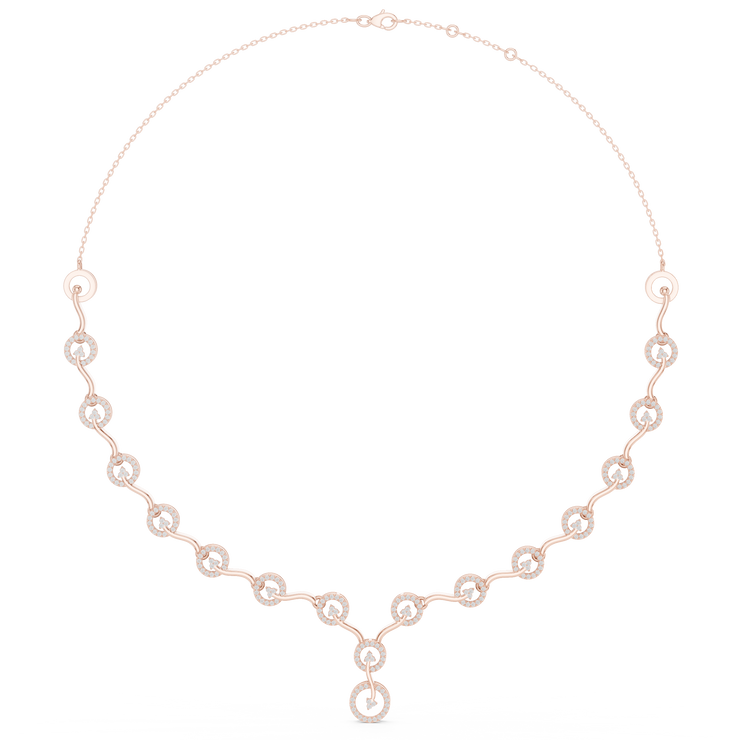 Diamond Circle Link Necklace