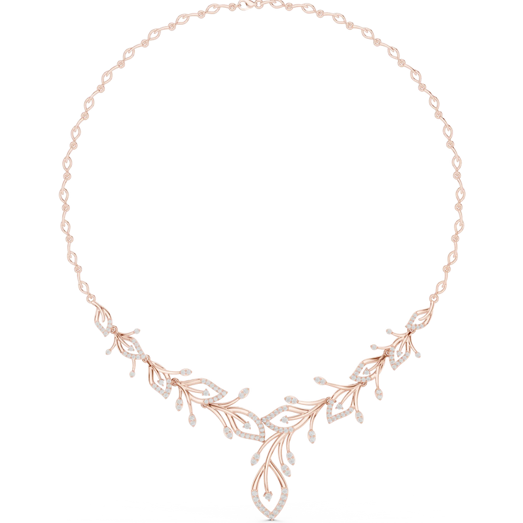 Nature Inspired Diamond Vine Necklace