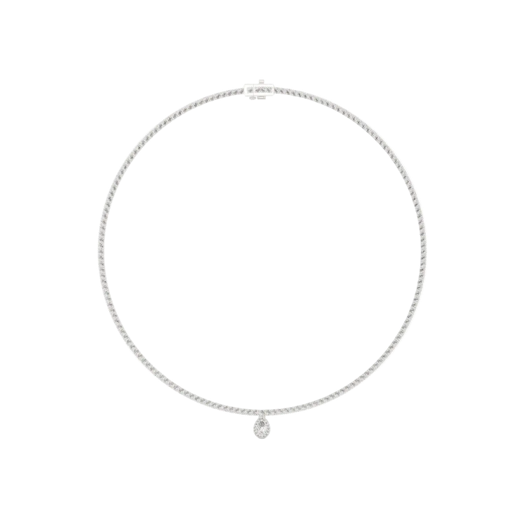 Pear Drop Tennis Necklace