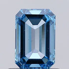 0.65ct Fancy Vivid Blue EMERALD Lab-Grown Diamond | IGI Certified