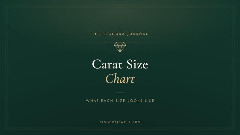 Diamond carat size chart - Signora Jewels
