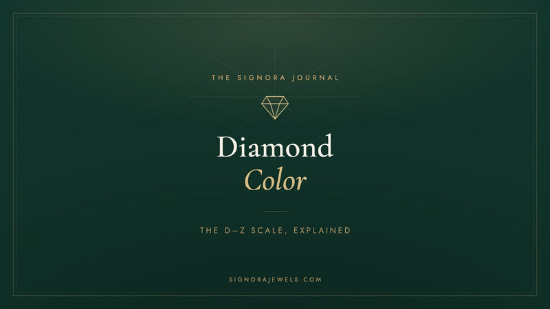 Diamond color scale D to Z explained - Signora Jewels