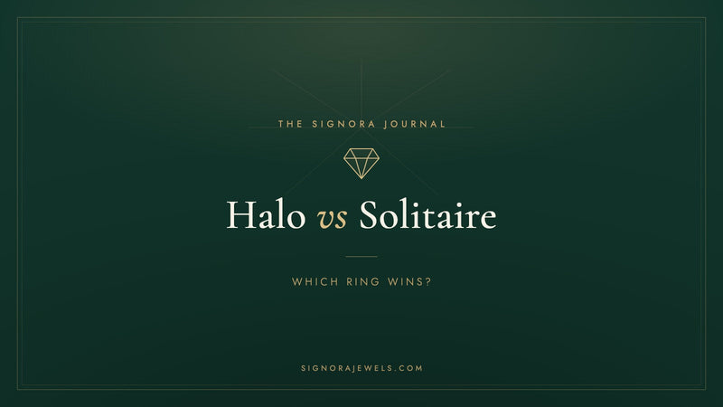 Halo vs solitaire engagement rings - Signora Jewels