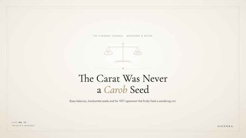 The Carat Was Never a Carob Seed