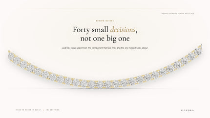 A Tennis Necklace Is Forty Small Decisions, Not One Big One