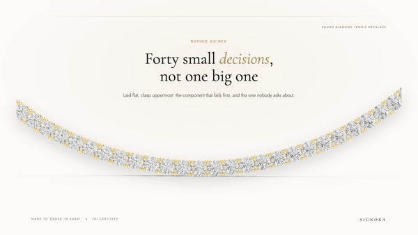A Tennis Necklace Is Forty Small Decisions, Not One Big One