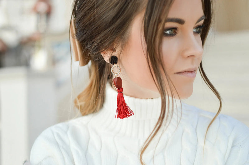 Colored Stone Earrings