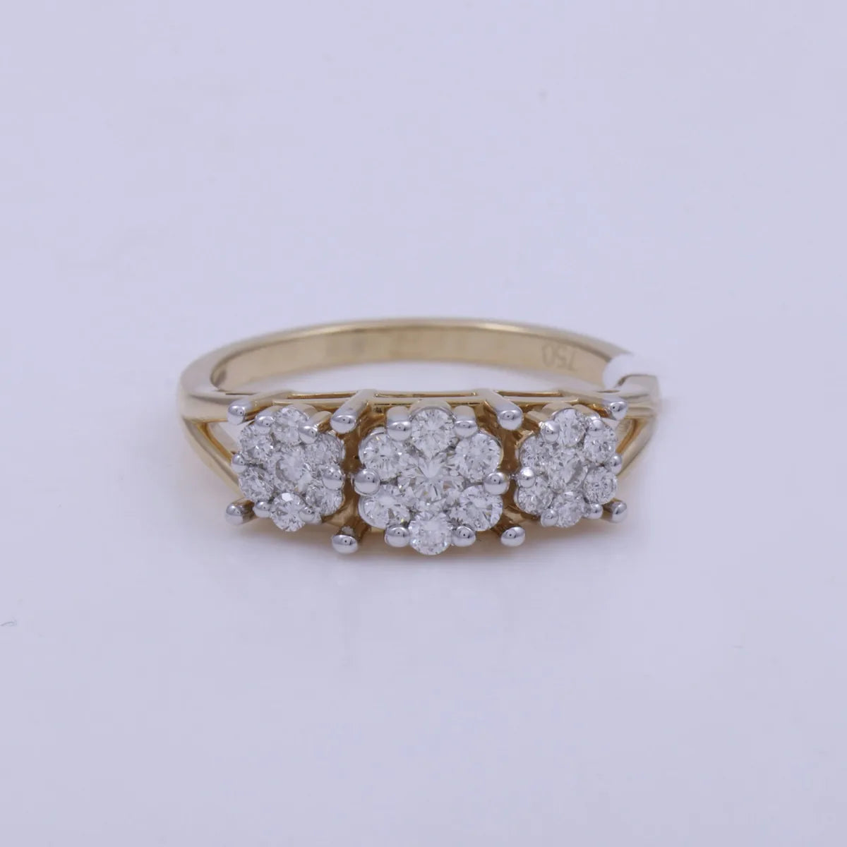 Three stone diamond ring