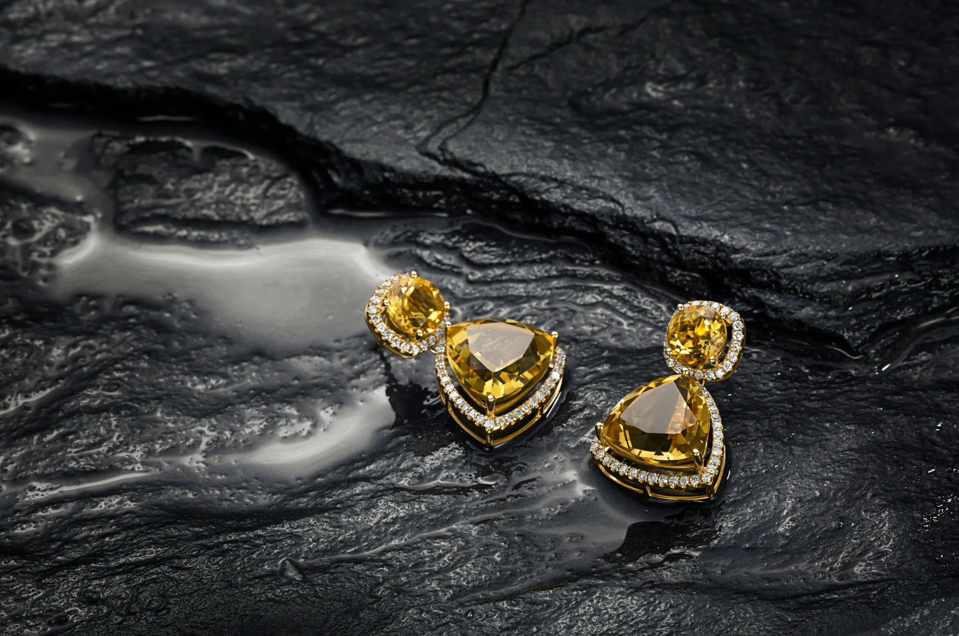 Yellow Gemstone Earrings — Signora Jewels