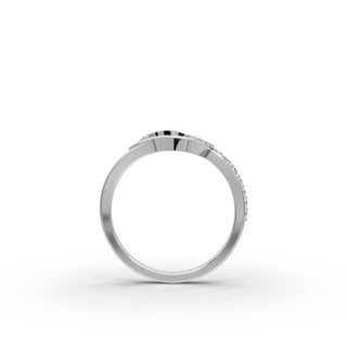 0.215 ct Round Lab Grown Diamond Heart Ring in gold, view 2