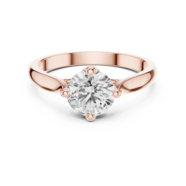 Round Lab Grown Diamond Solitaire Engagement Ring