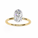 Hidden Halo Oval Diamond Solitaire Ring with Cathedral Gallery