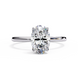 Hidden Halo Oval Diamond Solitaire Ring with Cathedral Gallery