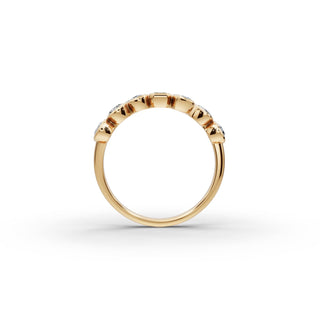 1.19 ct Emerald Lab Grown Diamond Statement Ring with Mixed Shape Accents in yellow gold, view 2