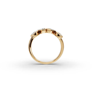 1.76 ct Emerald Lab Grown Diamond Statement Ring with Mixed Shape Accents in yellow gold, view 2