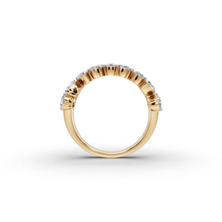 1.93 ct Mixed Shape Lab Grown Diamond Band in yellow gold, view 2