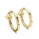 Diamond cluster hoop earrings with floral inspired design