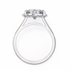 Diamond ring with a white background