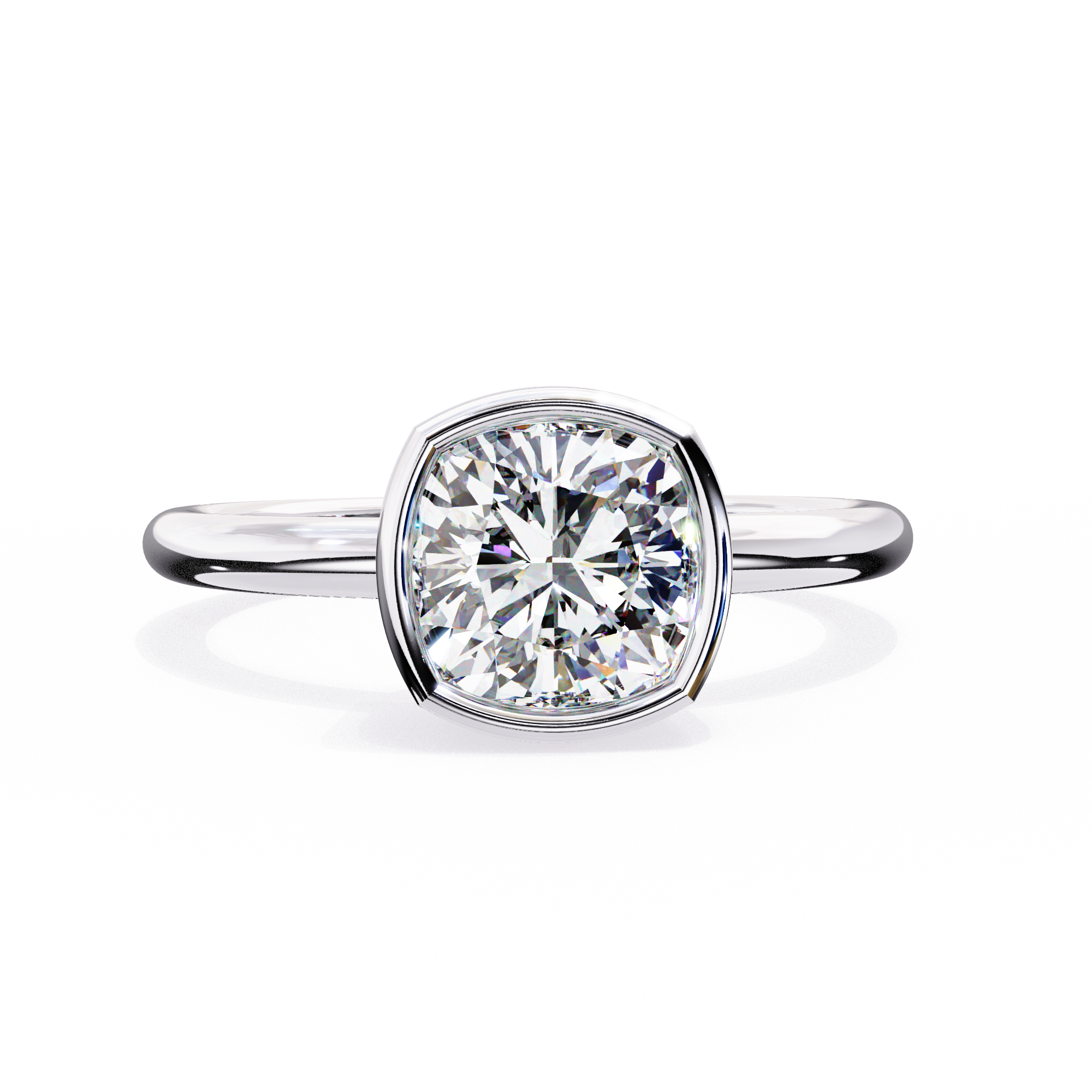 Diamond ring on a white background