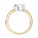 Gold and silver ring on a white background