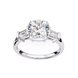 Diamond ring with a white background