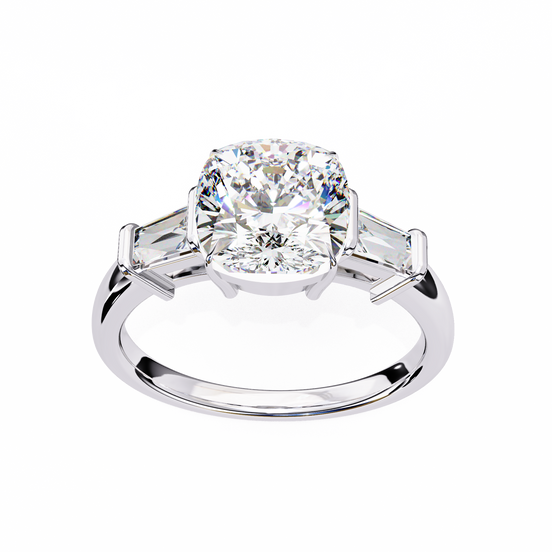 Diamond ring with a white background