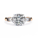 Diamond ring with a white background