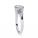 Diamond ring on a white background