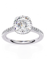 Diamond ring with a white background