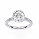 Diamond ring with a white background