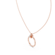 Minimal diamond circle pendant in gold with lab grown diamonds by Signora Jewels