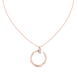 Minimal diamond circle pendant in gold with lab grown diamonds by Signora Jewels