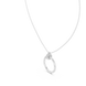 Minimal diamond circle pendant in gold with lab grown diamonds by Signora Jewels