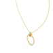 Minimal diamond circle pendant in gold with lab grown diamonds by Signora Jewels