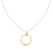 Minimal diamond circle pendant in gold with lab grown diamonds by Signora Jewels