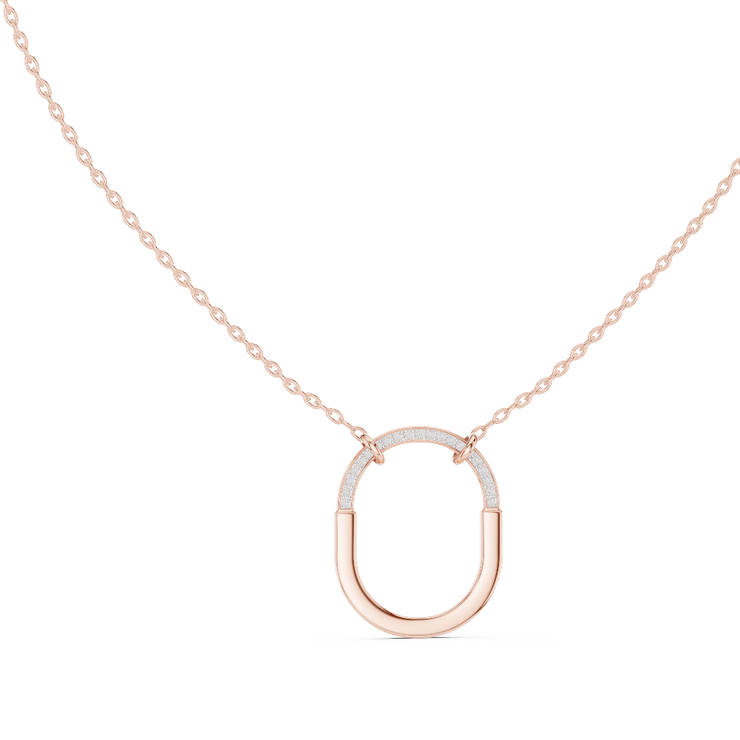 Oval Link Lab Grown Diamond Pavé Pendant