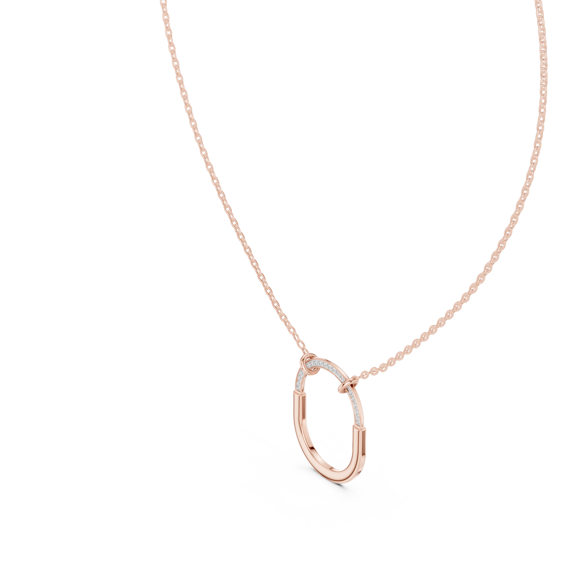 Teardrop diamond pendant in gold with lab grown diamonds by Signora Jewels