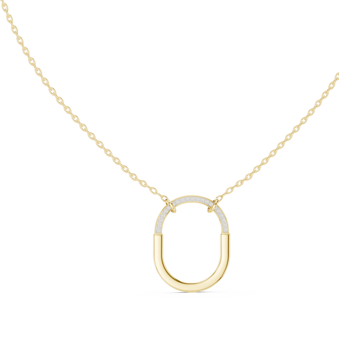 Teardrop diamond pendant in gold with lab grown diamonds by Signora Jewels