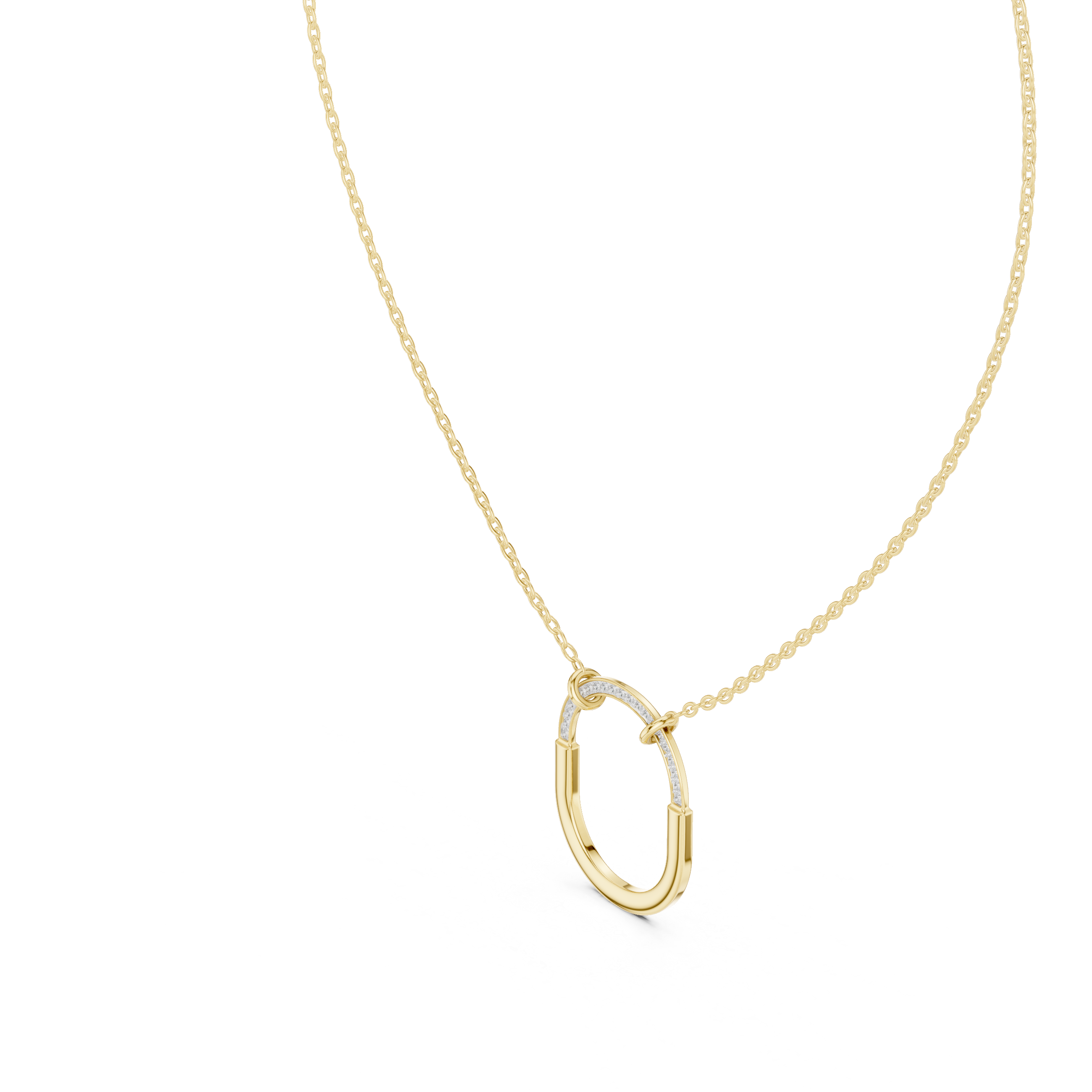 Teardrop diamond pendant in gold with lab grown diamonds by Signora Jewels