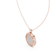 Round diamond medallion pendant in gold with lab grown diamonds by Signora Jewels