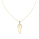 Angel wing diamond pendant in gold with lab grown diamond by Signora Jewels