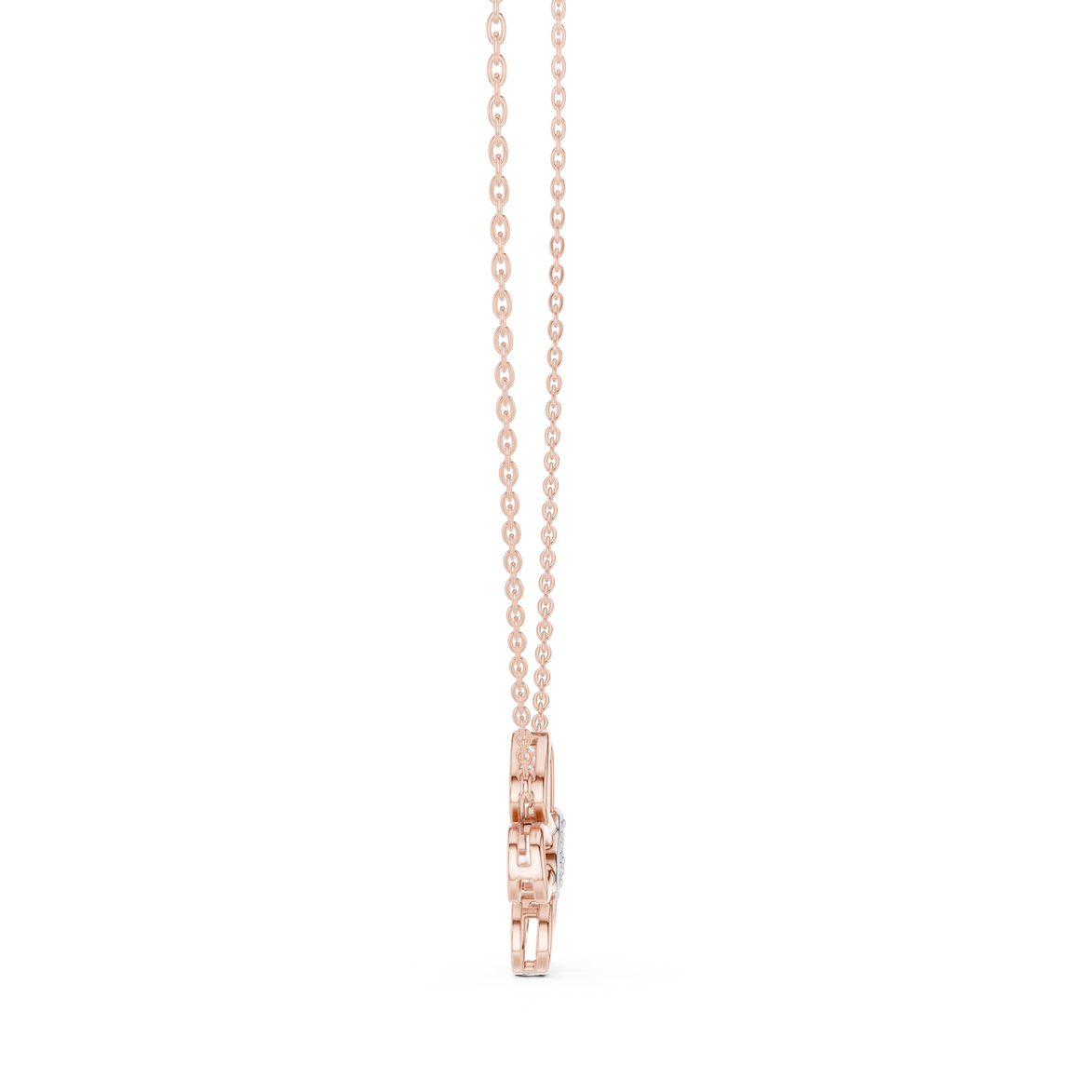 Butterfly diamond pendant in gold with lab grown diamonds by Signora Jewels