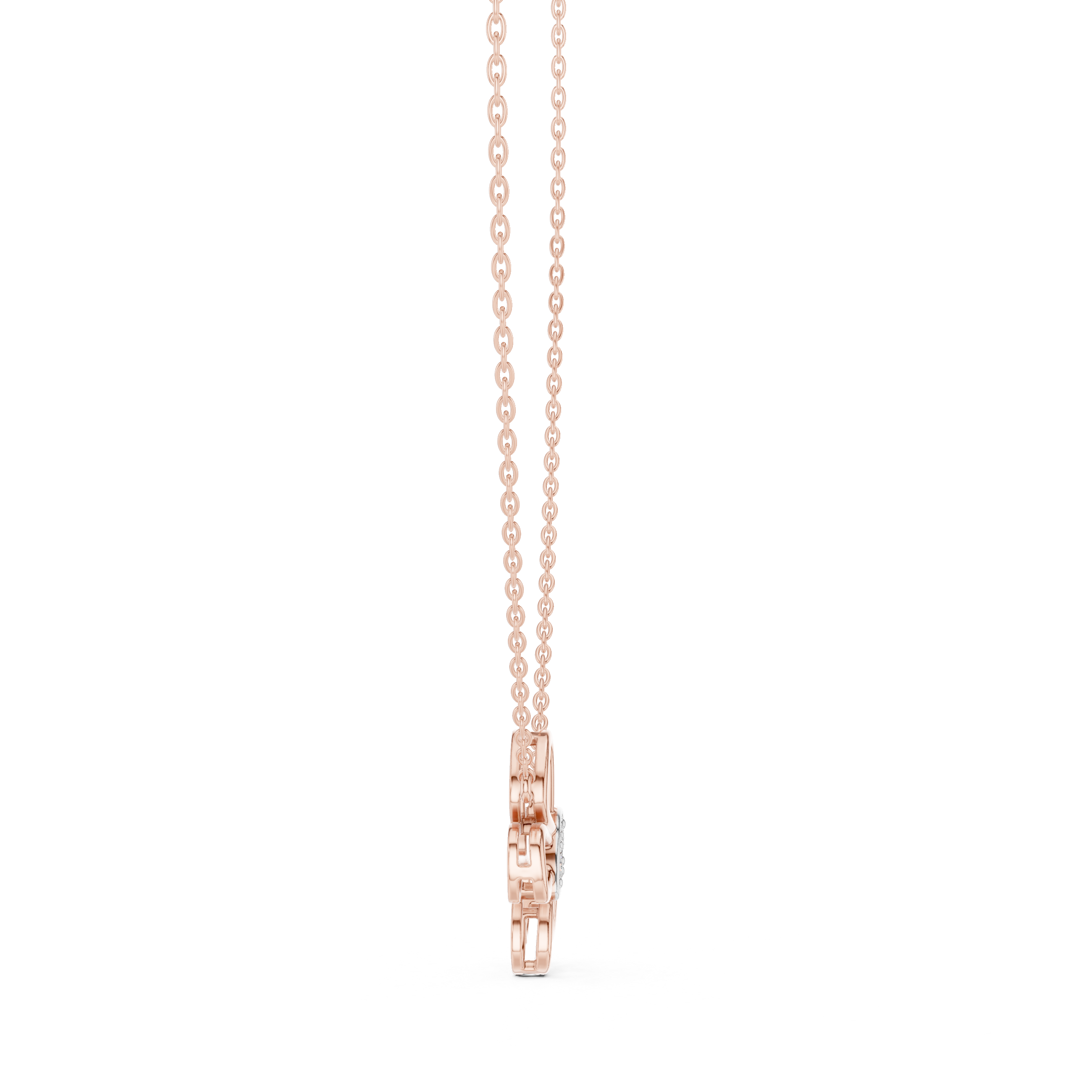 Butterfly diamond pendant in gold with lab grown diamonds by Signora Jewels