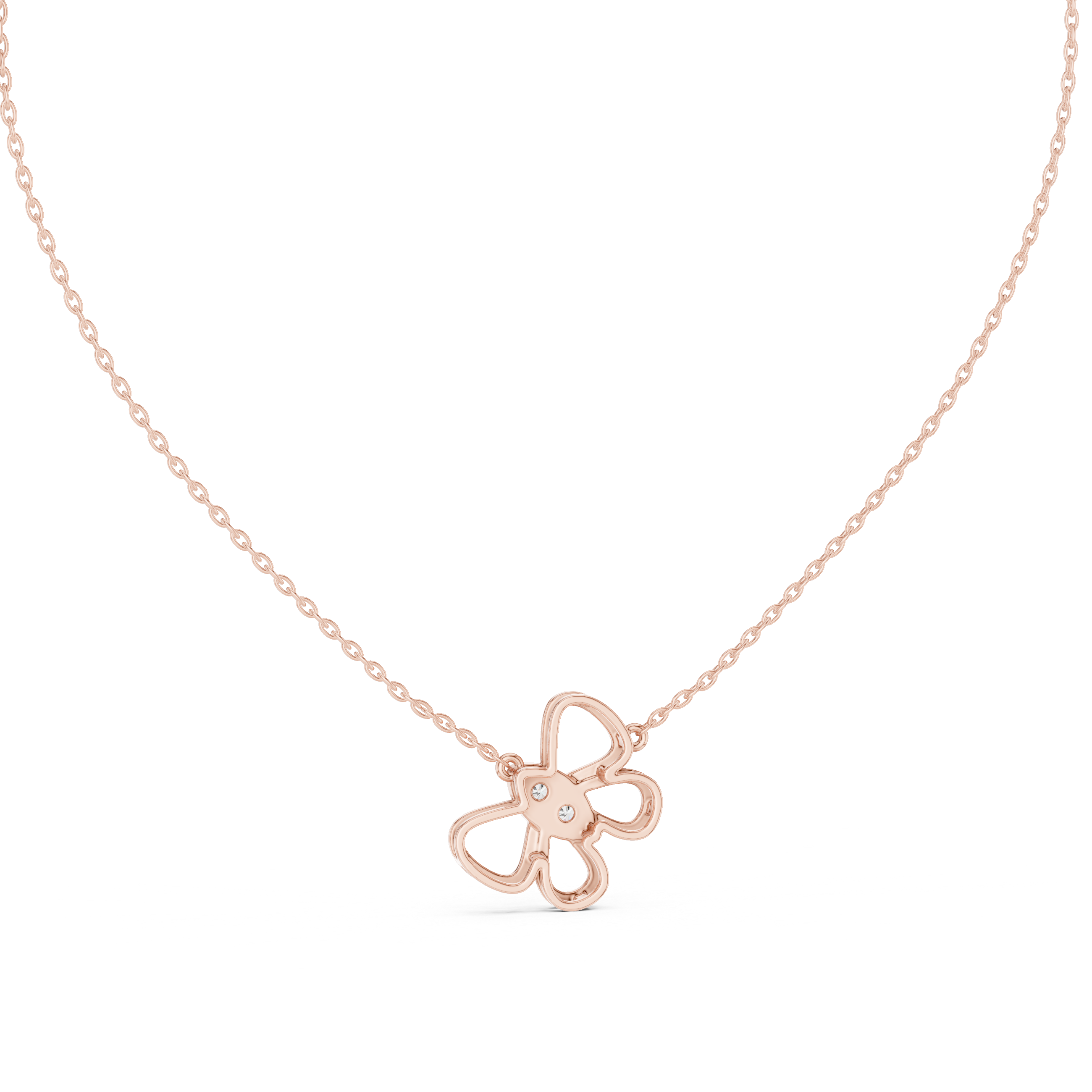 Butterfly diamond pendant in gold with lab grown diamonds by Signora Jewels