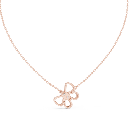 Butterfly diamond pendant in gold with lab grown diamonds by Signora Jewels