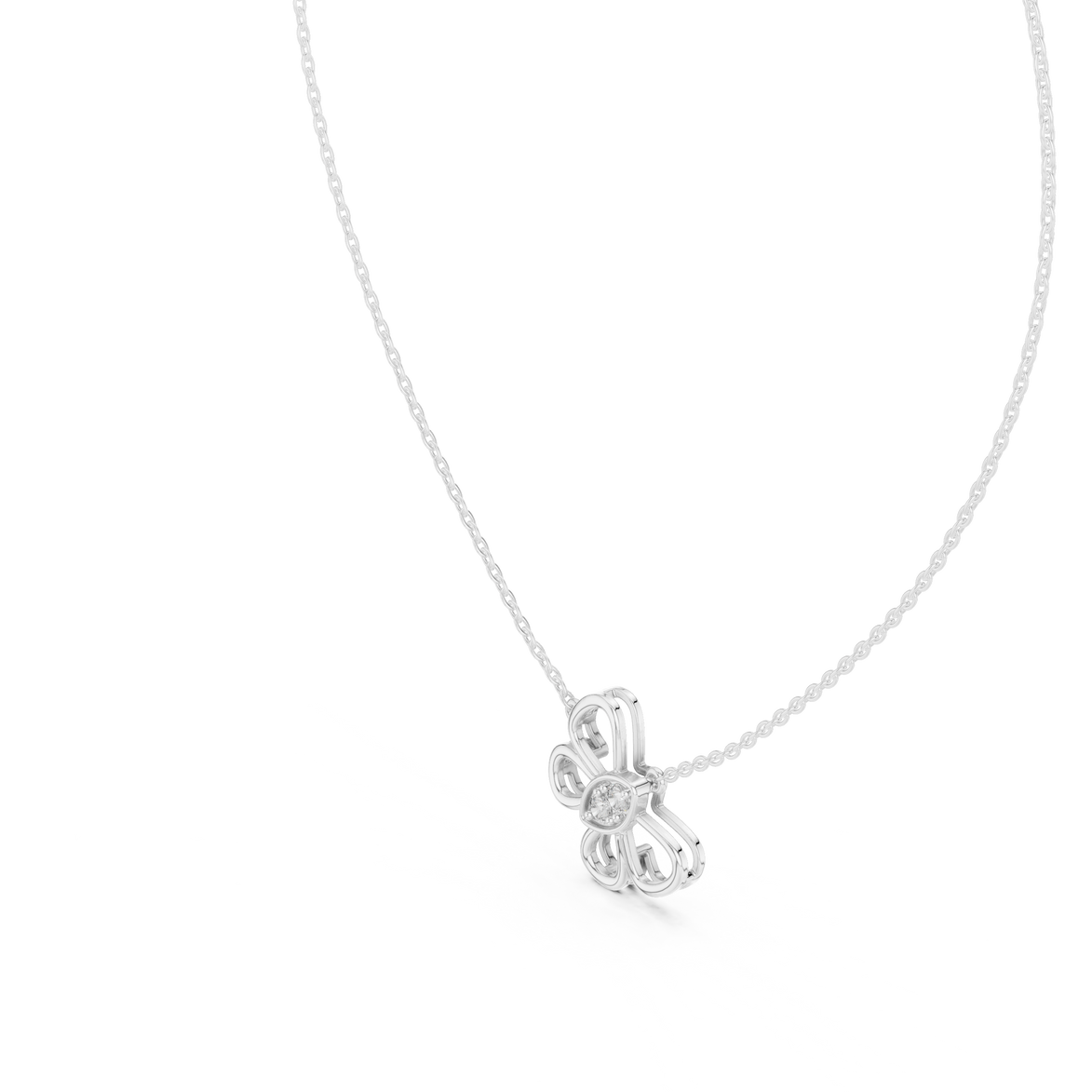 Butterfly diamond pendant in gold with lab grown diamonds by Signora Jewels
