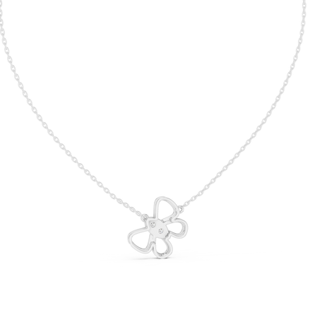 Butterfly diamond pendant in gold with lab grown diamonds by Signora Jewels