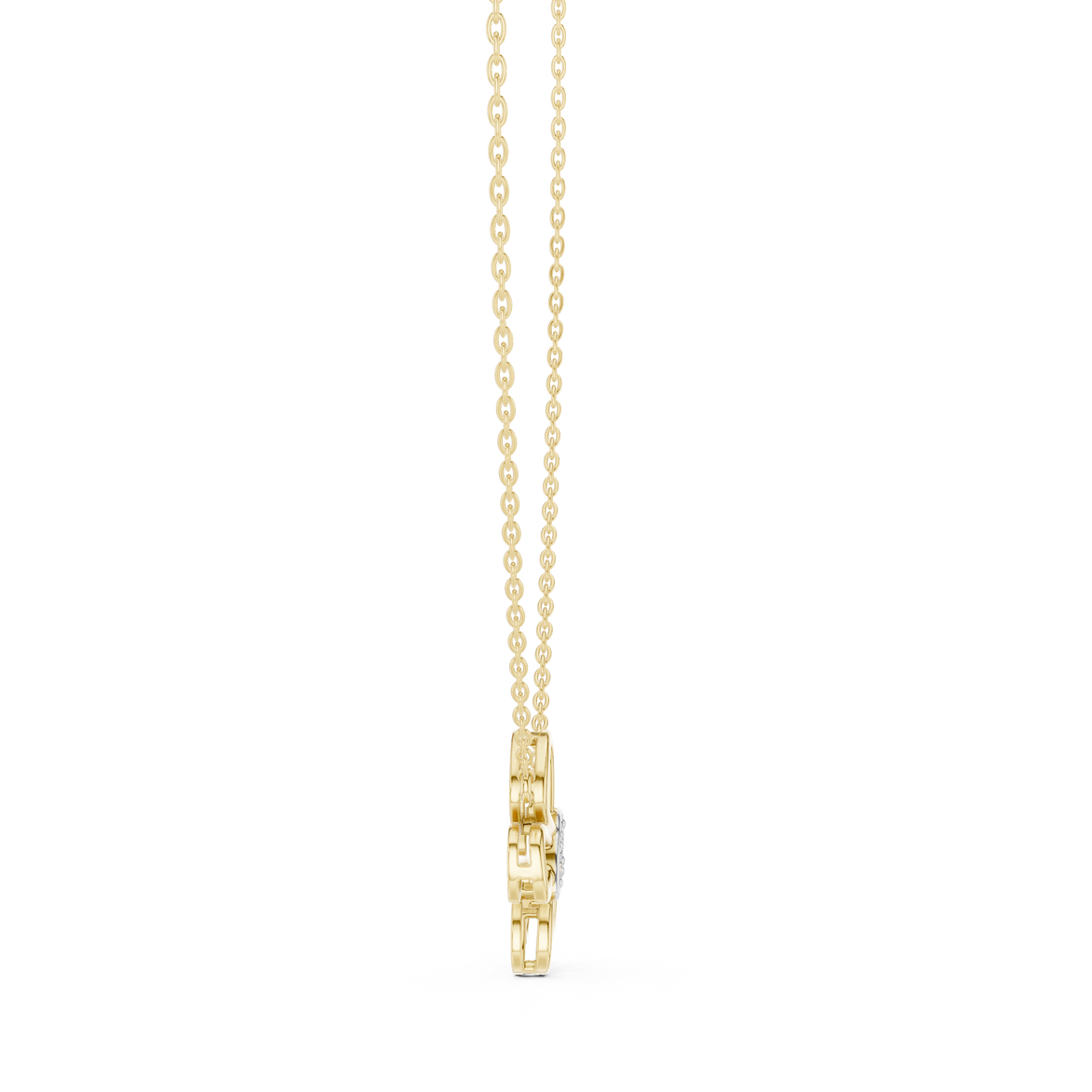 Butterfly diamond pendant in gold with lab grown diamonds by Signora Jewels