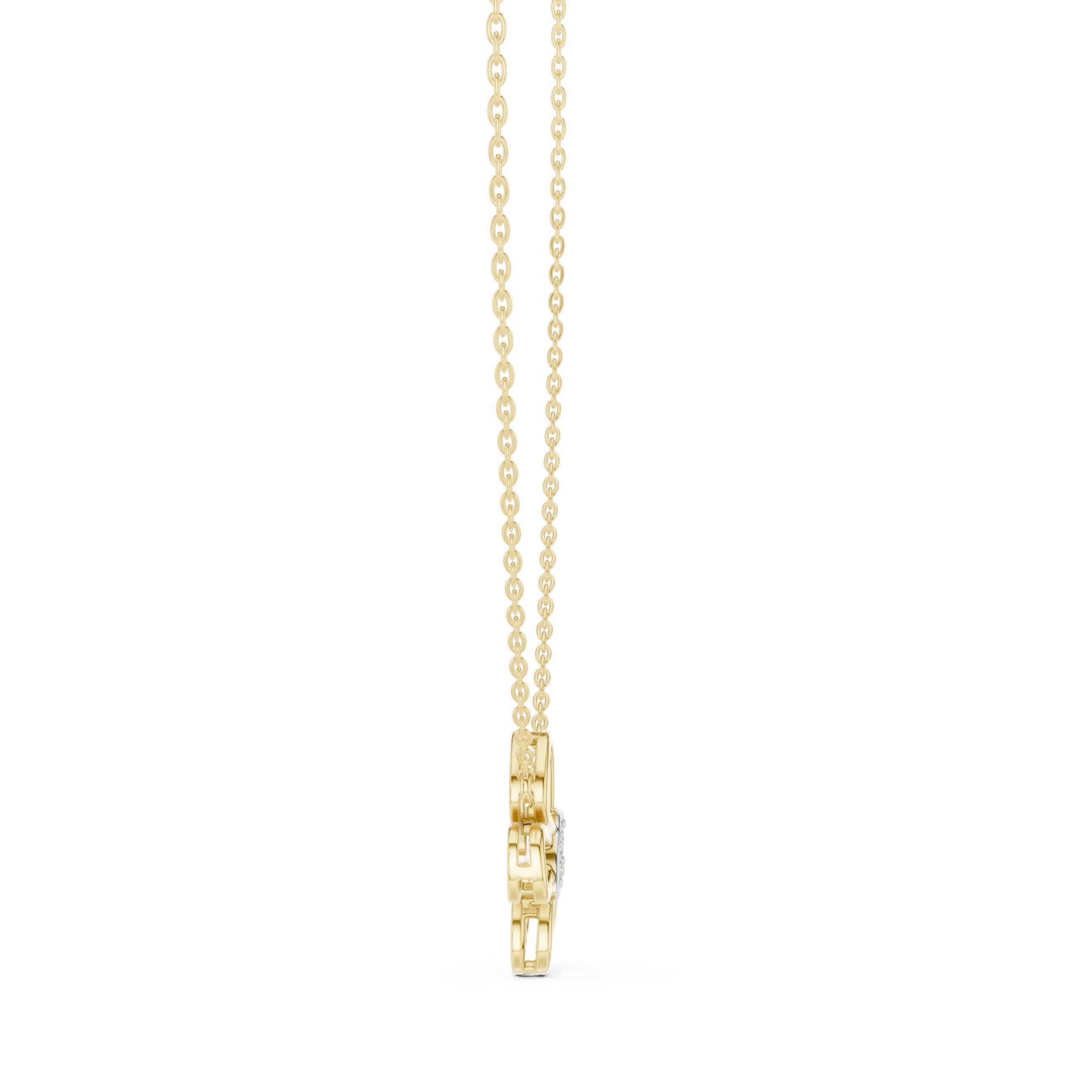 Butterfly diamond pendant in gold with lab grown diamonds by Signora Jewels