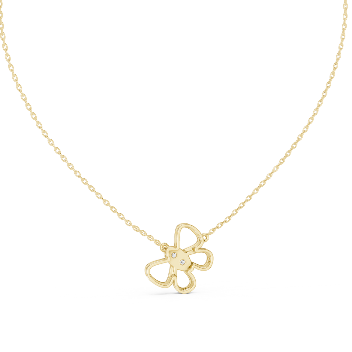 Butterfly diamond pendant in gold with lab grown diamonds by Signora Jewels